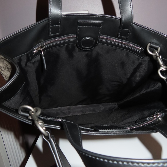 GUCCI BROWN LOGO-EMBOSSED SHOULDER BAG - Picture 5 of 7